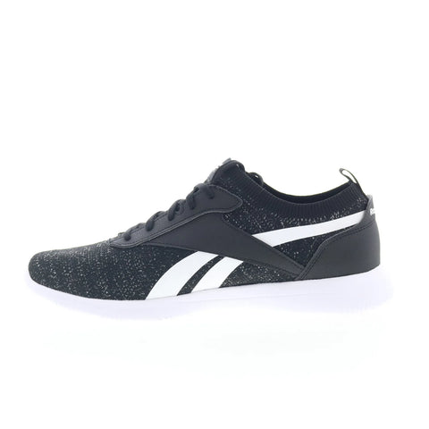 Reebok Walkawhile Womens Black Mesh Lace Up Lifestyle Sneakers Shoes