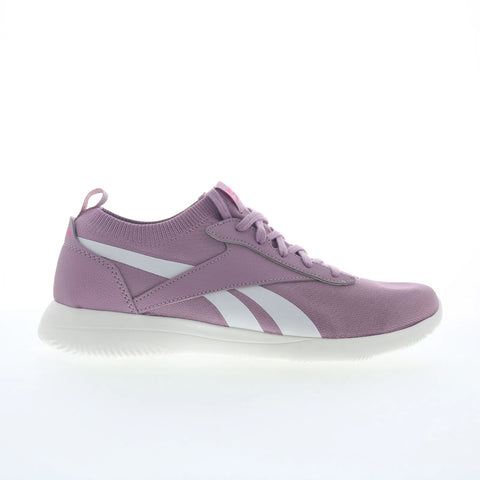 Reebok Walkawhile Womens Purple Canvas Lace Up Lifestyle Sneakers Shoes