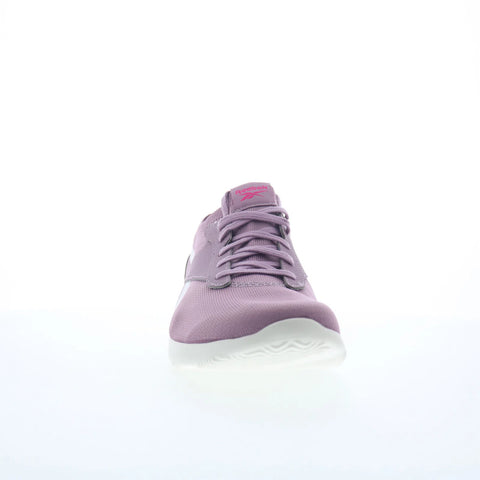 Reebok Walkawhile Womens Purple Canvas Lace Up Lifestyle Sneakers Shoes