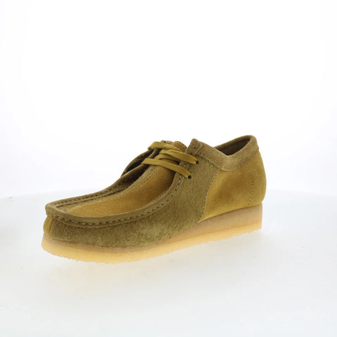 Clarks Wallabee 26175842 Mens Green Leather Oxfords & Lace Ups Casual Shoes