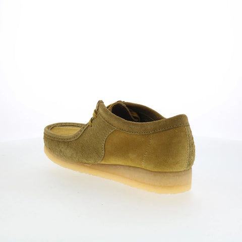 Clarks Wallabee 26175842 Mens Green Leather Oxfords & Lace Ups Casual Shoes