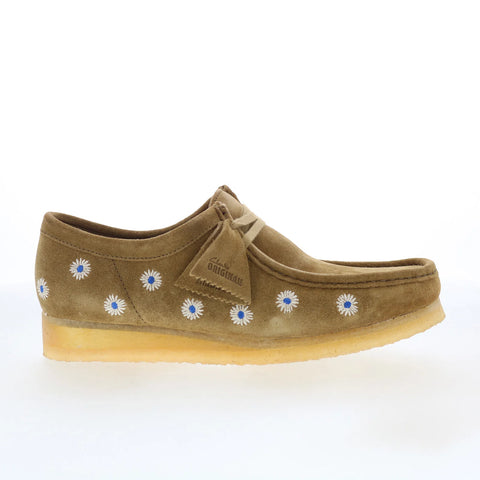 Clarks Wallabee 26175852 Mens Green Leather Oxfords & Lace Ups Casual Shoes