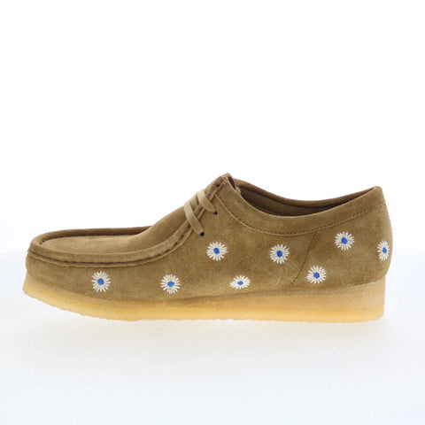 Clarks Wallabee 26175852 Mens Green Leather Oxfords & Lace Ups Casual Shoes