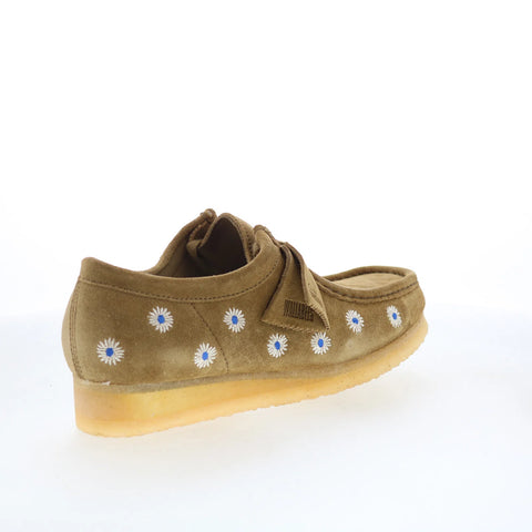 Clarks Wallabee 26175852 Mens Green Leather Oxfords & Lace Ups Casual Shoes