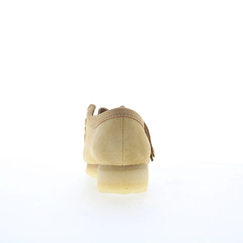 Clarks Wallabee 26180169 Womens Beige Suede Suede Oxford Flats Shoes