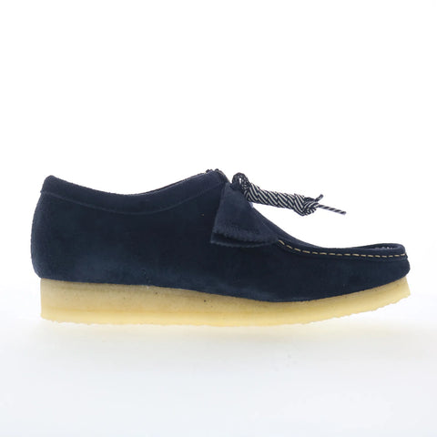 Clarks Wallabee 26185561 Mens Blue Suede Oxfords & Lace Ups Casual Shoes
