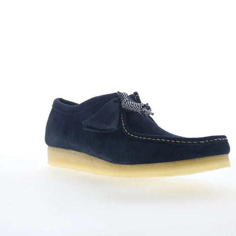 Clarks Wallabee 26185561 Mens Blue Suede Oxfords & Lace Ups Casual Shoes