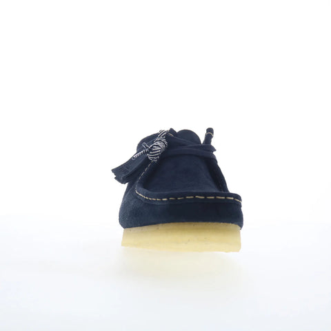 Clarks Wallabee 26185561 Mens Blue Suede Oxfords & Lace Ups Casual Shoes