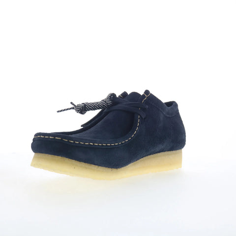 Clarks Wallabee 26185561 Mens Blue Suede Oxfords & Lace Ups Casual Shoes
