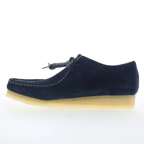 Clarks Wallabee 26185561 Mens Blue Suede Oxfords & Lace Ups Casual Shoes