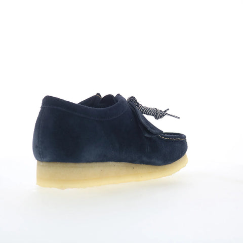 Clarks Wallabee 26185561 Mens Blue Suede Oxfords & Lace Ups Casual Shoes