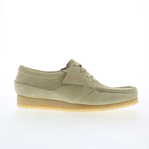 Clarks Wallabee Boat 26175753 Mens Beige Oxfords & Lace Ups Casual Shoes