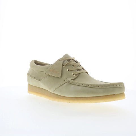 Clarks Wallabee Boat 26175753 Mens Beige Oxfords & Lace Ups Casual Shoes