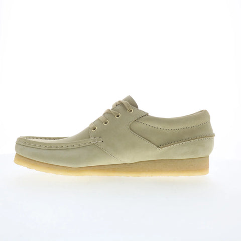 Clarks Wallabee Boat 26175753 Mens Beige Oxfords & Lace Ups Casual Shoes