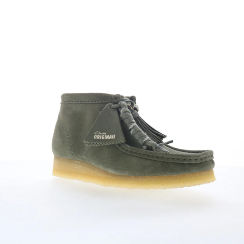 Clarks Wallabee Boot 26179160 Womens Green Suede Lace Up Chukkas Boots