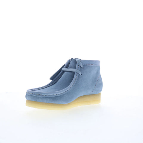 Clarks Wallabee Boot 26180162 Womens Blue Suede Lace Up Chukkas Boots