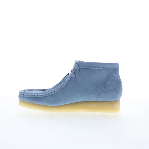 Clarks Wallabee Boot 26180162 Womens Blue Suede Lace Up Chukkas Boots