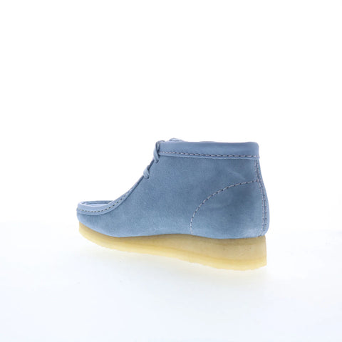 Clarks Wallabee Boot 26180162 Womens Blue Suede Lace Up Chukkas Boots