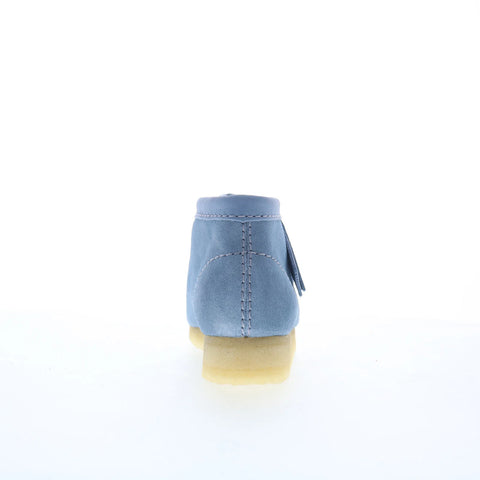 Clarks Wallabee Boot 26180162 Womens Blue Suede Lace Up Chukkas Boots
