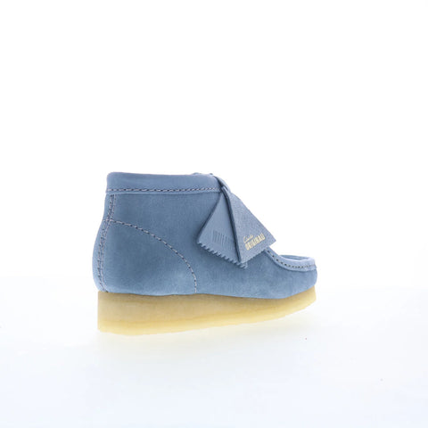 Clarks Wallabee Boot 26180162 Womens Blue Suede Lace Up Chukkas Boots