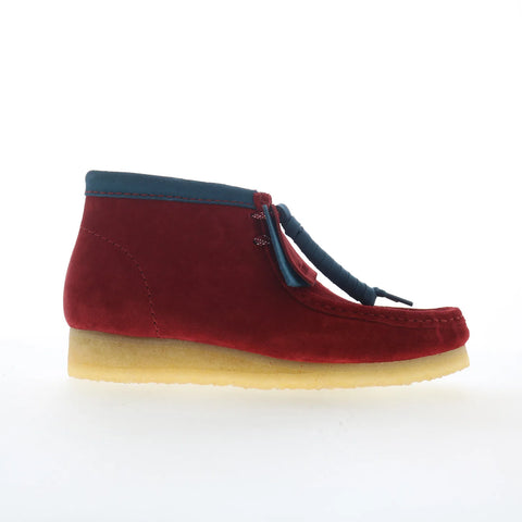 Clarks Wallabee Boot 26182752 Mens Red Suede Lace Up Chukkas Boots