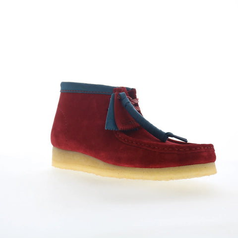Clarks Wallabee Boot 26182752 Mens Red Suede Lace Up Chukkas Boots