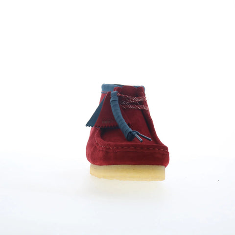 Clarks Wallabee Boot 26182752 Mens Red Suede Lace Up Chukkas Boots