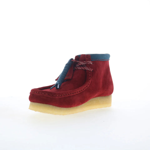 Clarks Wallabee Boot 26182752 Mens Red Suede Lace Up Chukkas Boots