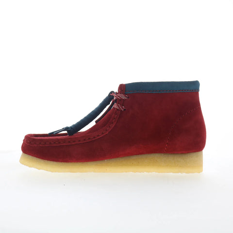 Clarks Wallabee Boot 26182752 Mens Red Suede Lace Up Chukkas Boots