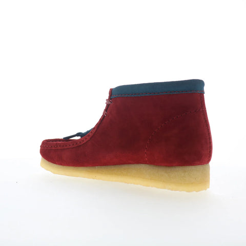 Clarks Wallabee Boot 26182752 Mens Red Suede Lace Up Chukkas Boots