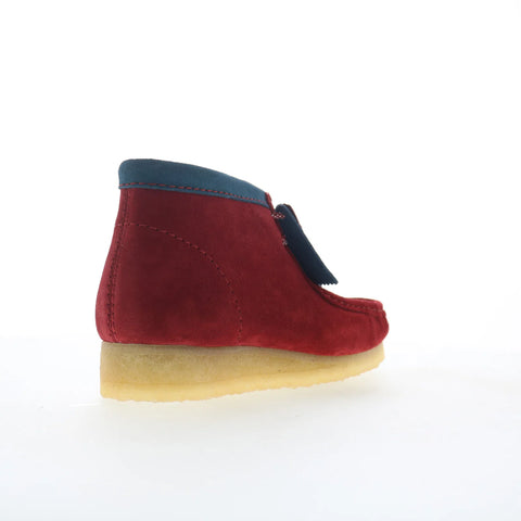 Clarks Wallabee Boot 26182752 Mens Red Suede Lace Up Chukkas Boots