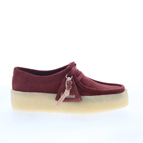 Clarks Wallabee Cup 26177713 Womens Red Oxfords & Lace Ups Casual Shoes