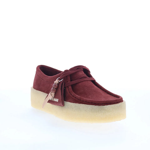 Clarks Wallabee Cup 26177713 Womens Red Oxfords & Lace Ups Casual Shoes