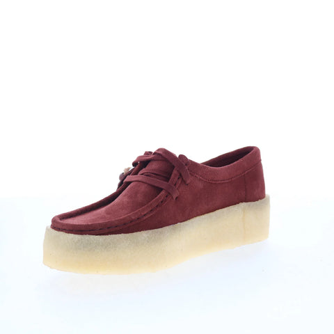Clarks Wallabee Cup 26177713 Womens Red Oxfords & Lace Ups Casual Shoes