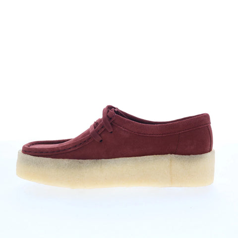 Clarks Wallabee Cup 26177713 Womens Red Oxfords & Lace Ups Casual Shoes