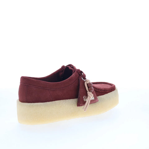 Clarks Wallabee Cup 26177713 Womens Red Oxfords & Lace Ups Casual Shoes