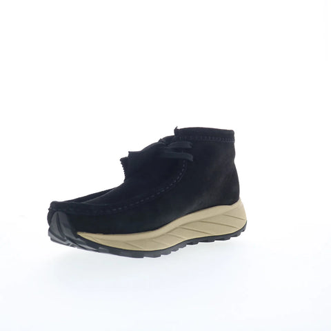 Clarks Wallabee Eden 26173320 Mens Black Suede Lace Up Casual Dress Boots