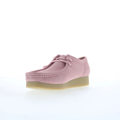 Clarks Wallabee EVOSh 26184536 Womens Pink Suese Oxford Flats Shoes