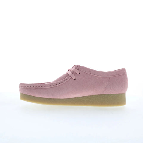 Clarks Wallabee EVOSh 26184536 Womens Pink Suese Oxford Flats Shoes