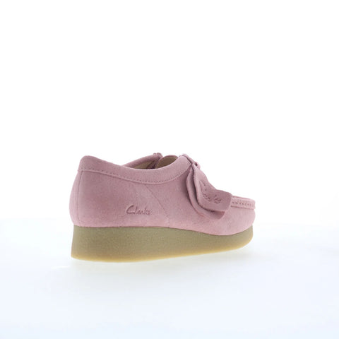 Clarks Wallabee EVOSh 26184536 Womens Pink Suese Oxford Flats Shoes