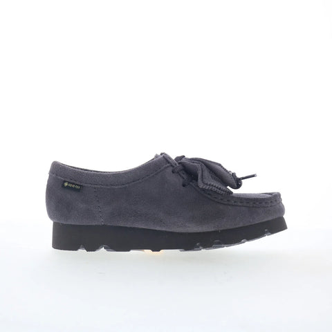 Clarks Wallabee GTX Gore-Tex 26183068 Womens Purple Suede Oxford Flats Shoes