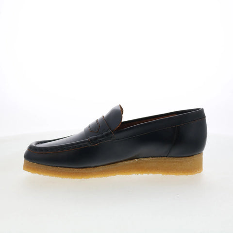 Clarks Wallabee Loafer 26177721 Womens Black Loafers & Slip Ons Casual Shoes