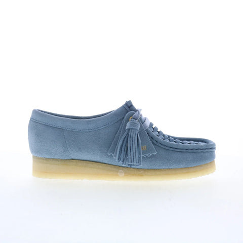 Clarks Wallabee Weave 26180614 Womens Blue Oxfords & Lace Ups Casual Shoes