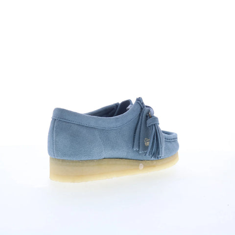 Clarks Wallabee Weave 26180614 Womens Blue Oxfords & Lace Ups Casual Shoes