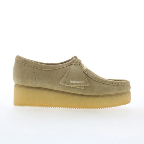 Clarks Wallacraft Bee 26173498 Womens Beige Suese Oxford Flats Shoes