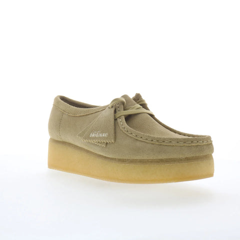 Clarks Wallacraft Bee 26173498 Womens Beige Suese Oxford Flats Shoes