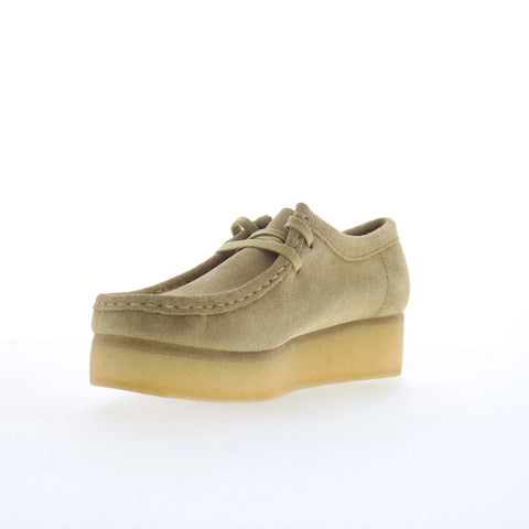 Clarks Wallacraft Bee 26173498 Womens Beige Suese Oxford Flats Shoes