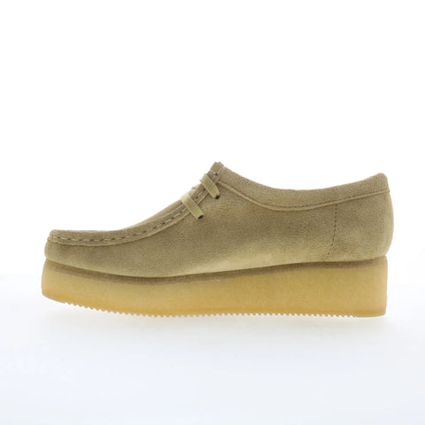 Clarks Wallacraft Bee 26173498 Womens Beige Suese Oxford Flats Shoes