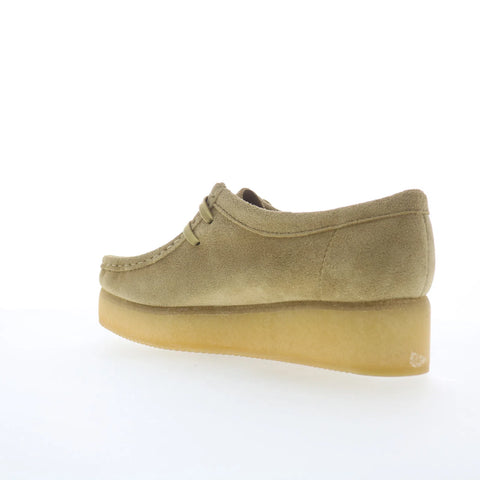 Clarks Wallacraft Bee 26173498 Womens Beige Suese Oxford Flats Shoes