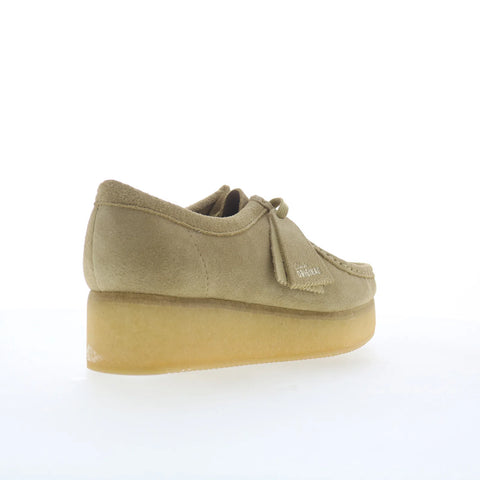 Clarks Wallacraft Bee 26173498 Womens Beige Suese Oxford Flats Shoes